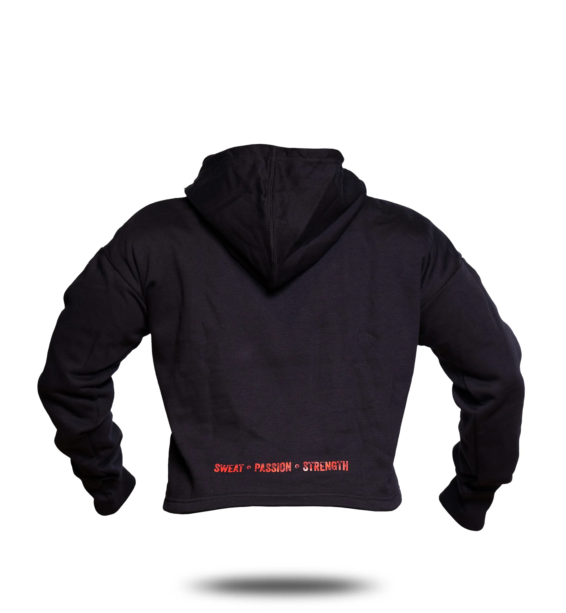 3-PILLAR Women's Gym Crop Hoodie (Black) XL 2XL - Image 2
