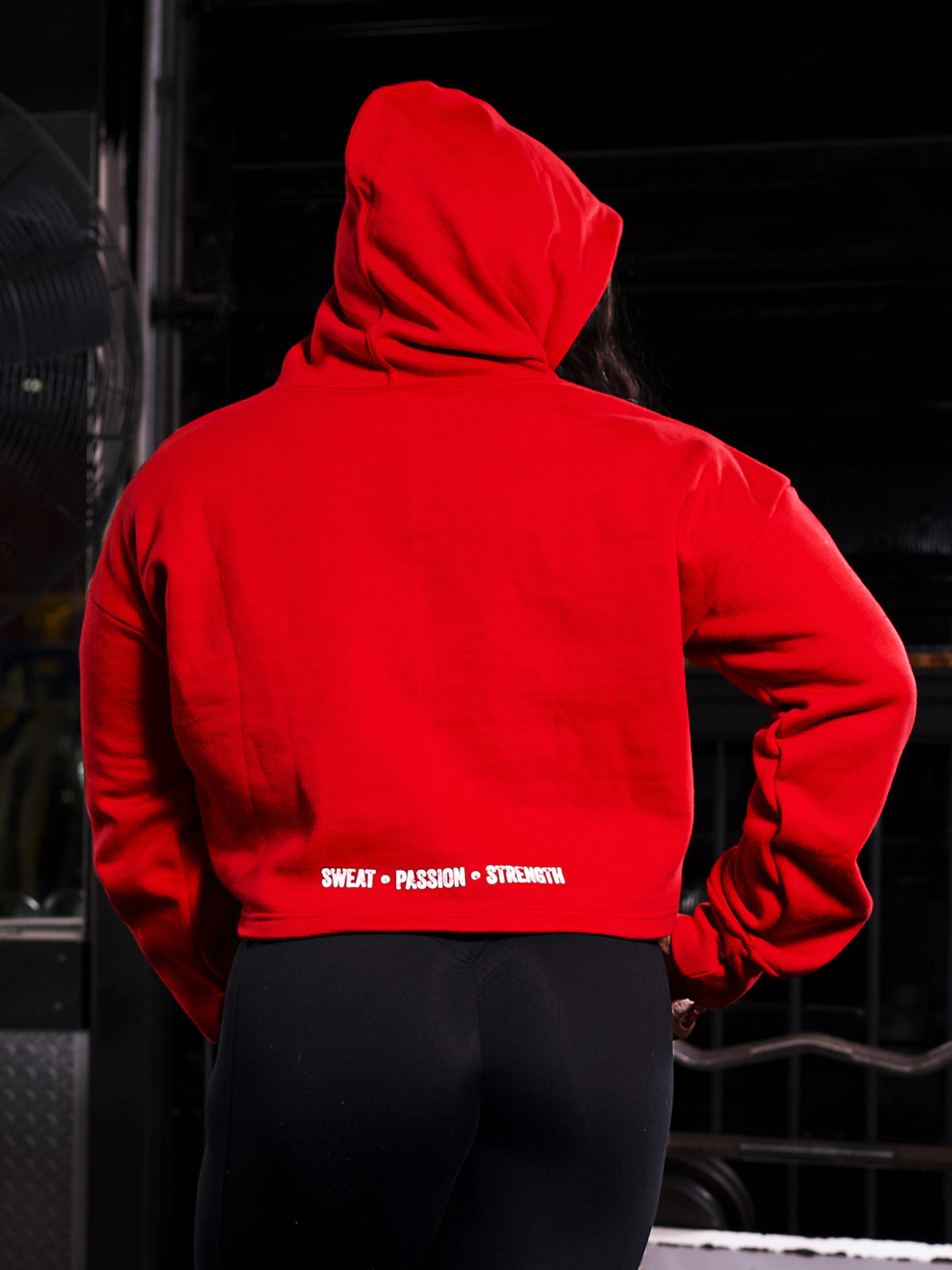 3-PILLAR Women's Gym Crop Hoodie (Red)  M L XL 2XL - Image 6