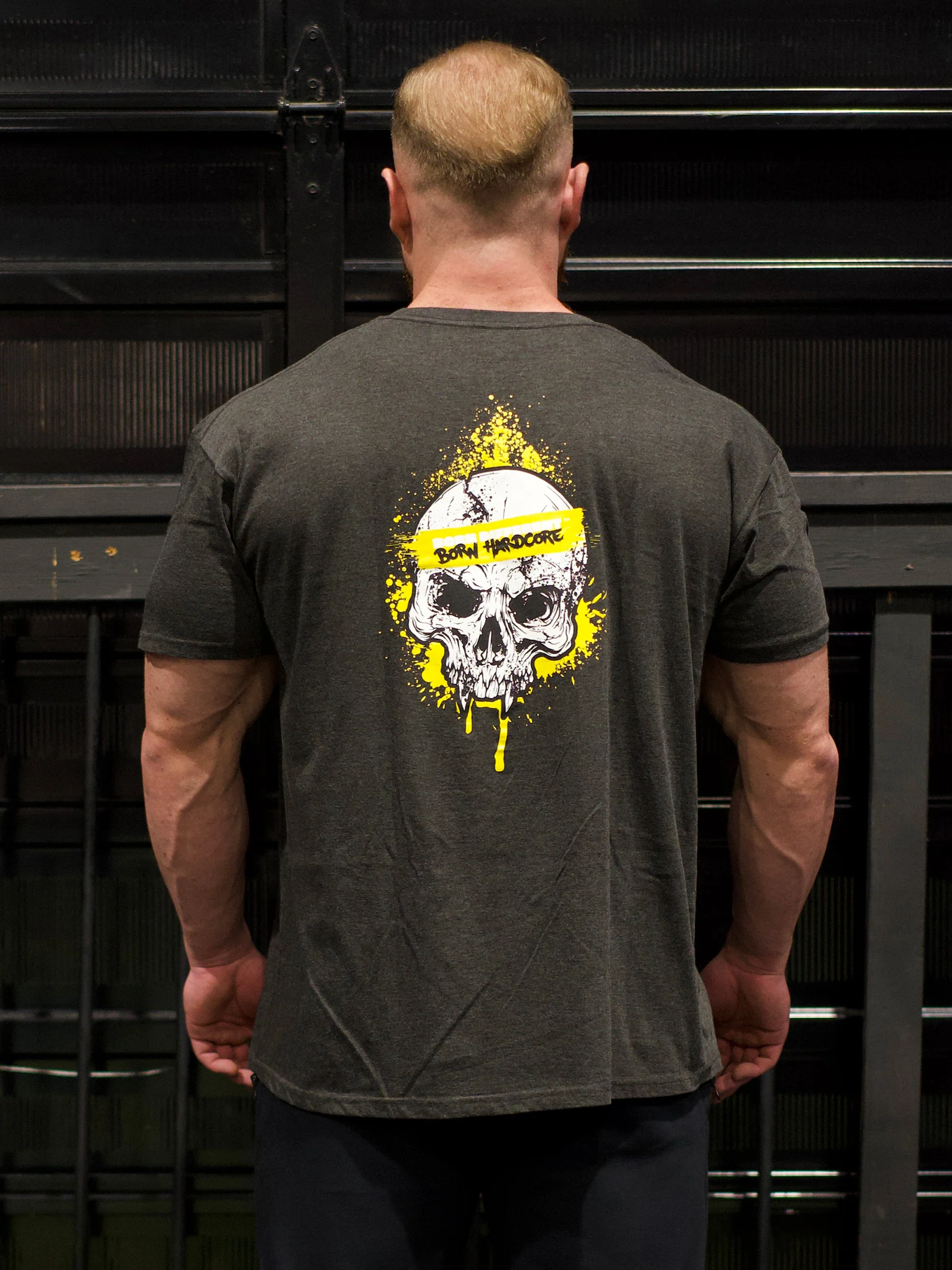 MUTANT® BORN HARDCORE SKULL GYM T-SHIRT 4XL - Image 4