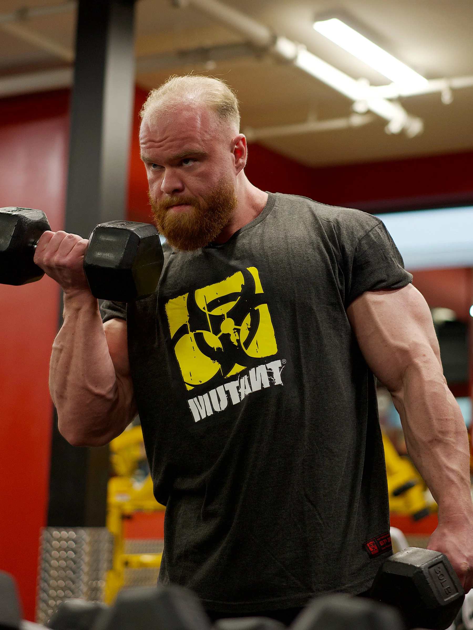 MUTANT® BORN HARDCORE SKULL GYM T-SHIRT 4XL - Image 8